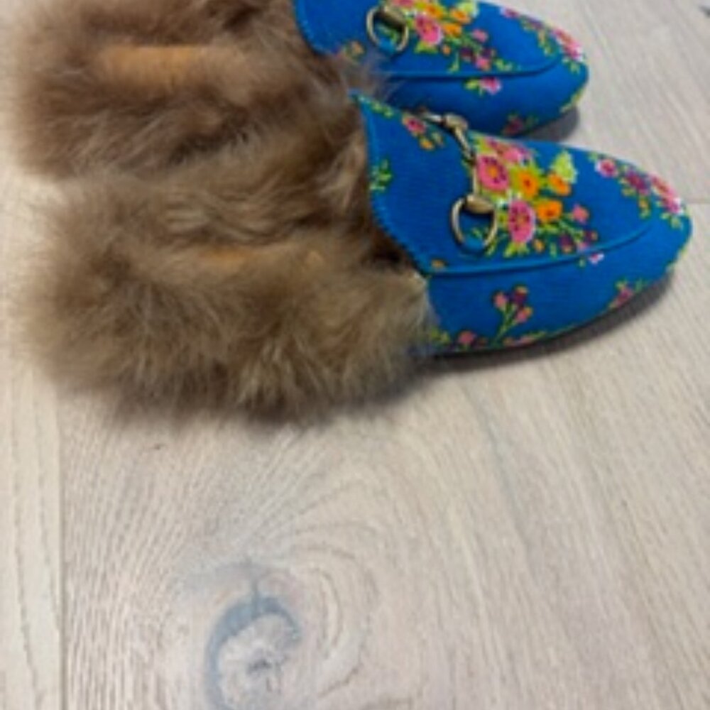 Gucci Fur-Lined Princeton Mules - Picture 2 of 3